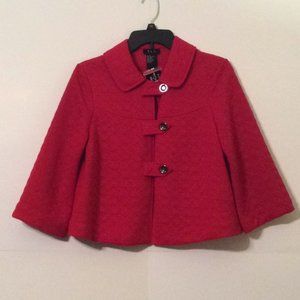 NWT Red Women’s Small Lightweight Red Pea Coat